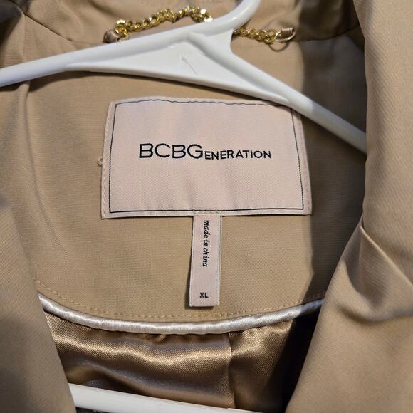BCBGeneration Double Breasted Trench Coat Old Money Capsule Size XL Classic - Picture 9 of 16